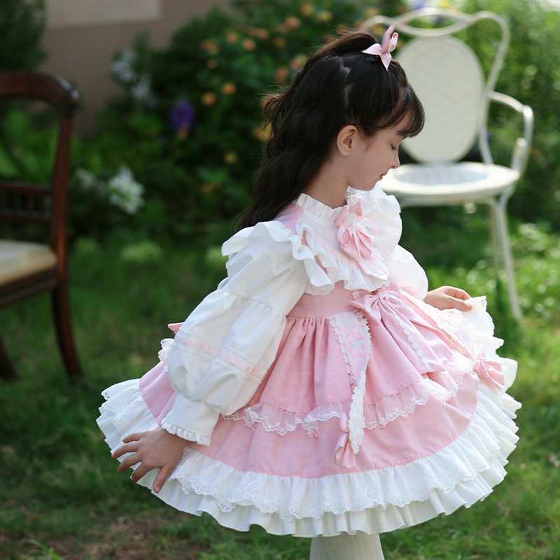 Baby Clothing High End - Children's ​high-end court Retro clothing 12