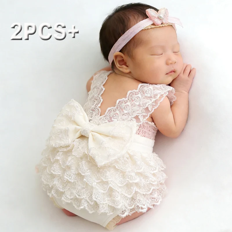 Baby Clothing Store - Ylsteed Newborn Photography Lace Romper Set