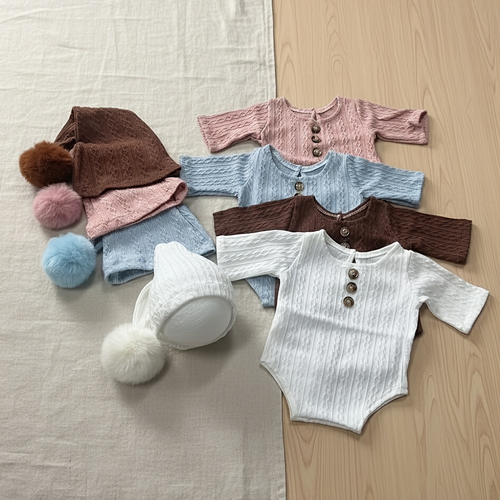 Baby Clothing Store - Newborn Photography Props Romper Long Tail