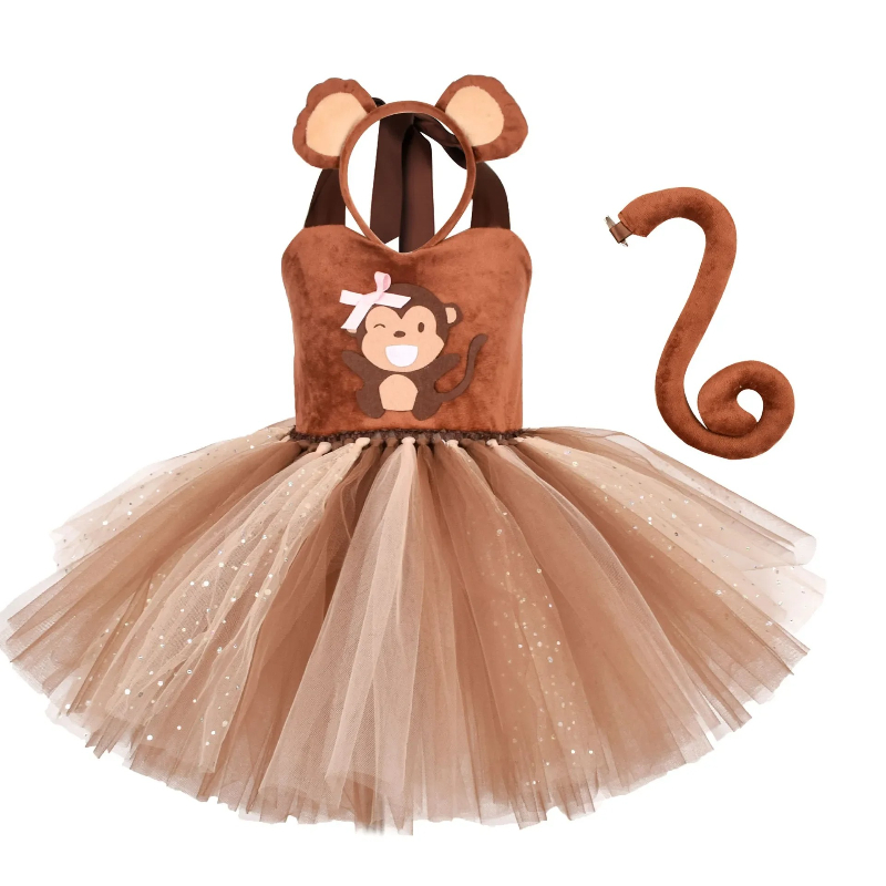Baby Clothing On Sale - Brown Monkey Tutu Dress for Baby