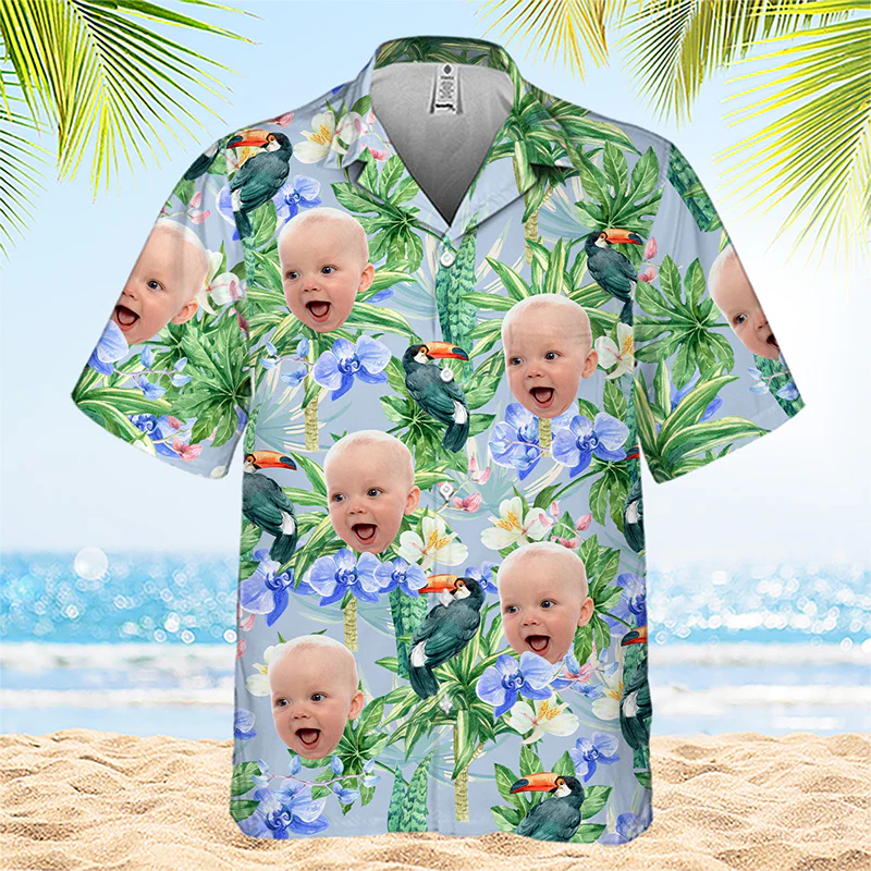 Baby Clothing Hawaii - Face Photo Baby Shirts For Men