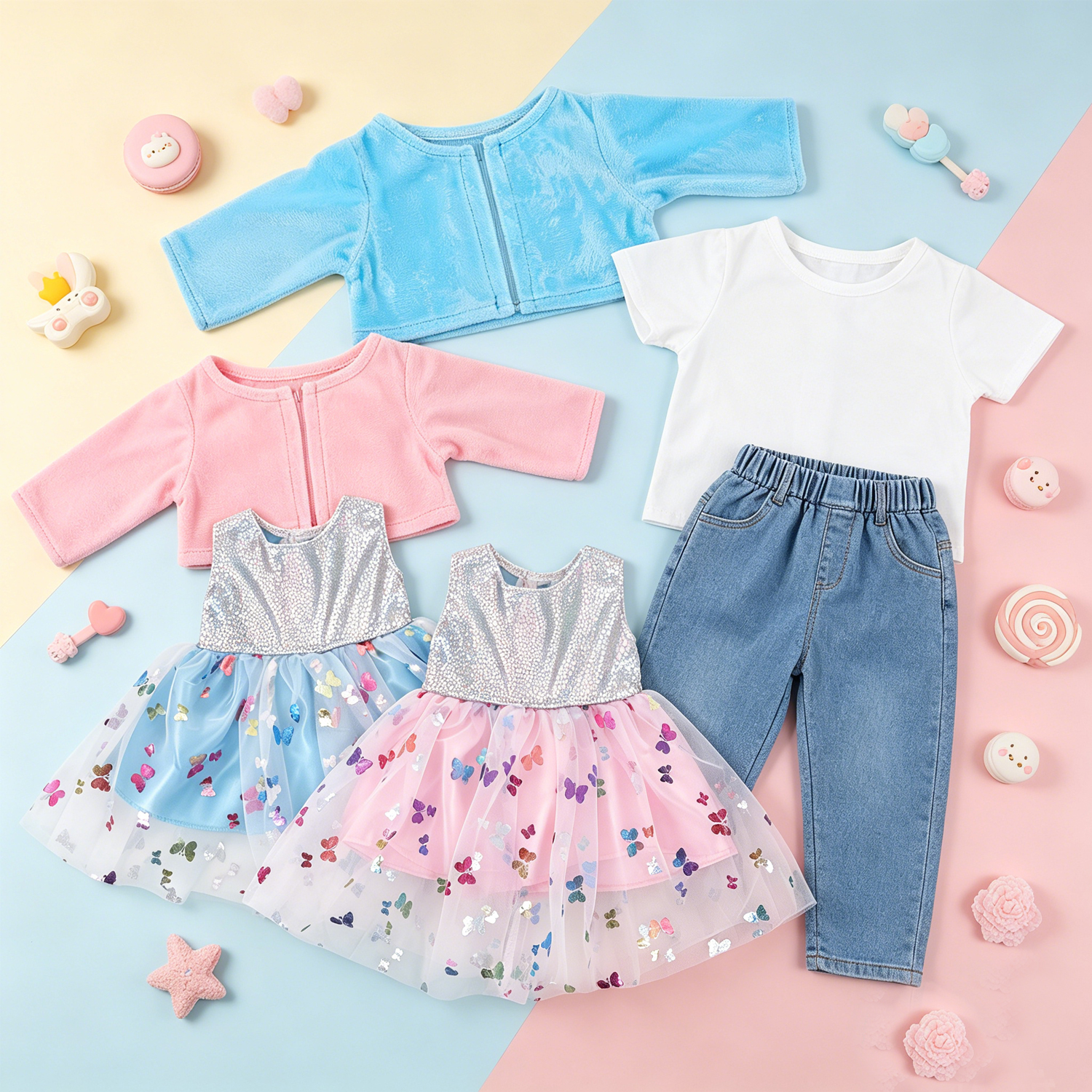 Cute 18 Inch Doll Clothes Set  - Knit Cardigan Infant recensione e prezzo