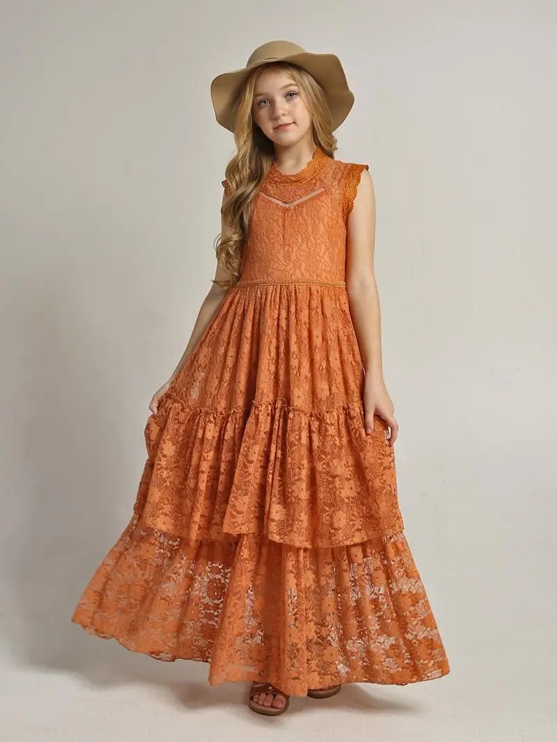 Girls Flower Dress Lace Cotton - Baby Clothing On Sale recensione e prezzo