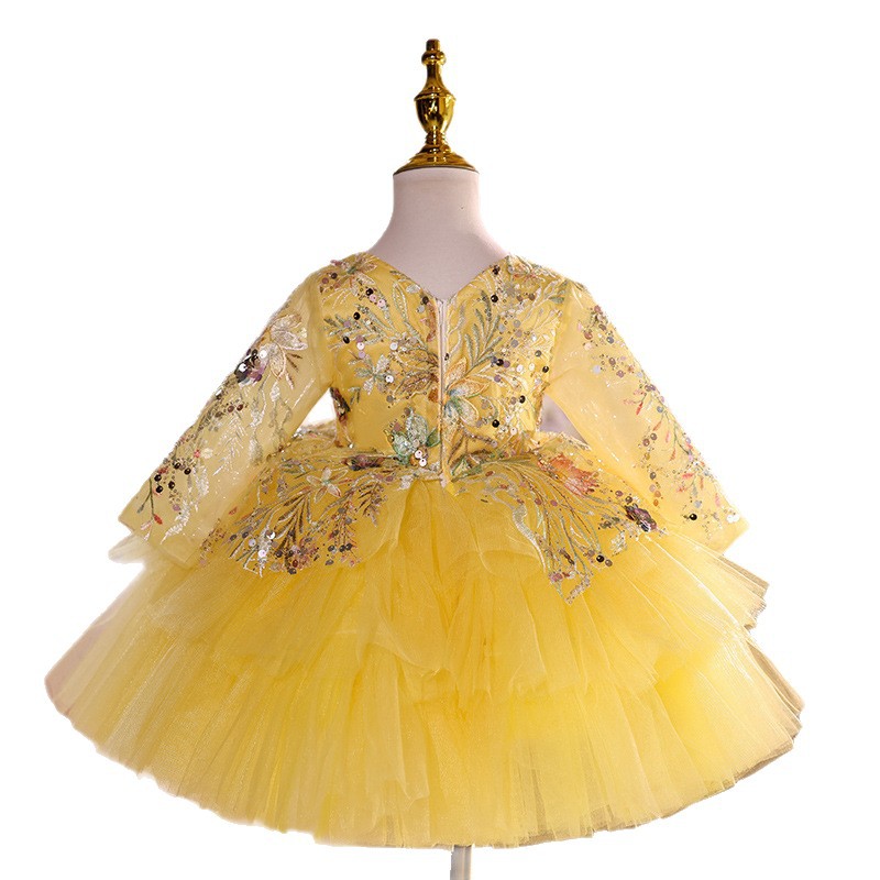 Golden Yellow Sequined Floral  - Baby Clothing High End recensione e prezzo