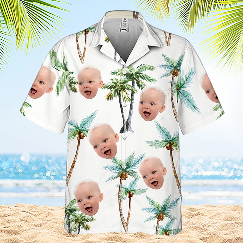 Face Photo Baby Shirts For Men - Baby Clothing Hawaii recensione e prezzo