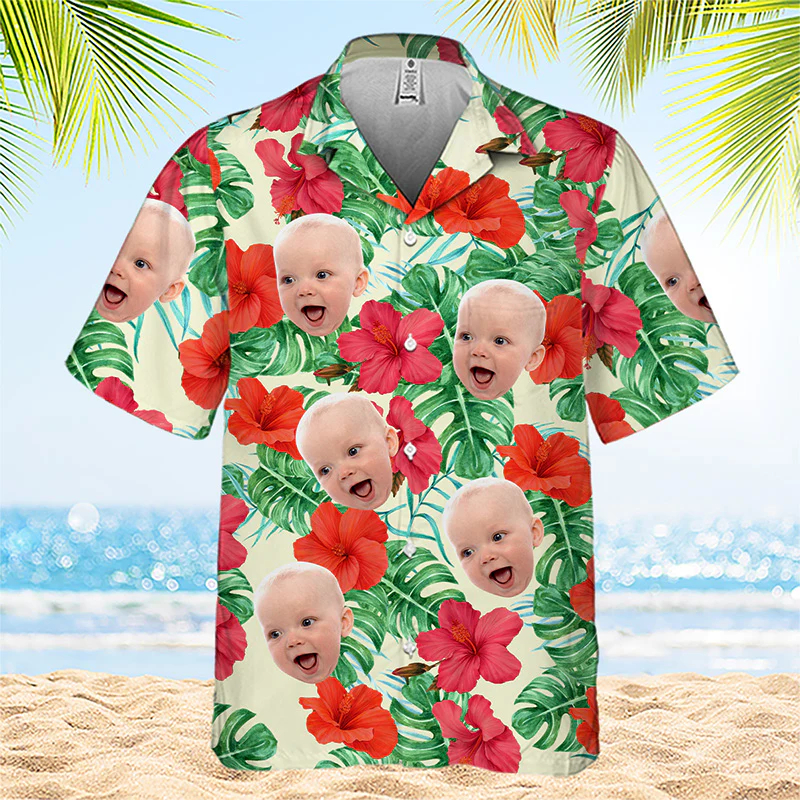 Face Photo Baby Shirts For Men - Baby Clothing Hawaii recensione e prezzo